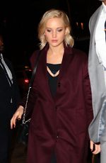 JENNIFER LAWRENCE at Pego Club Restaurant in New York 12/15/2015