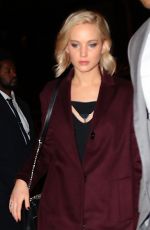 JENNIFER LAWRENCE at Pego Club Restaurant in New York 12/15/2015