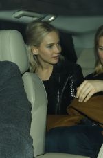 JENNIFER LAWRENCE Leaves Chiltern Firehouse in London 12/17/2015