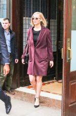 JENNIFER LAWRENCE Leaves Her Hotel in New York 12/14/2015