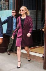 JENNIFER LAWRENCE Leaves Her Hotel in New York 12/14/2015
