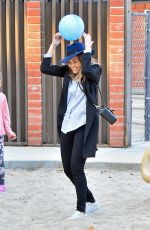 JESSICA ALBA at a Park in Beverly Hills 11/30/2015