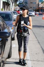 JESSICA ALBA in Tight Leggings Out in West Hollywood 12/01/2015