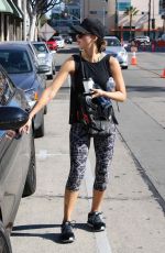 JESSICA ALBA in Tight Leggings Out in West Hollywood 12/01/2015