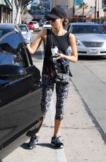 JESSICA ALBA in Tight Leggings Out in West Hollywood 12/01/2015