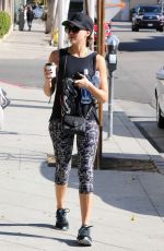 JESSICA ALBA in Tight Leggings Out in West Hollywood 12/01/2015