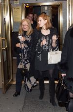 JESSICA CHASTAIN at Chin Doll on Broadway in New York 12/19/2015