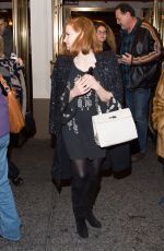 JESSICA CHASTAIN at Chin Doll on Broadway in New York 12/19/2015