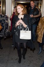 JESSICA CHASTAIN at Chin Doll on Broadway in New York 12/19/2015