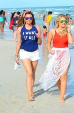 JESSICA WRIGHT and DANIELLE ARMSTRONG at a Beach in Miami 12/29/2015