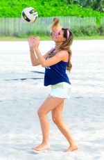 JESSICA WRIGHT and DANIELLE ARMSTRONG at a Beach in Miami 12/29/2015