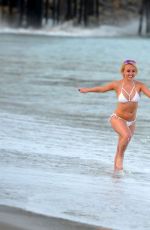 JORGIE PORTER in Bikini on the Beach in Dubai 12/26/2015