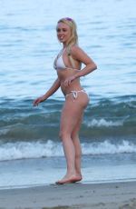 JORGIE PORTER in Bikini on the Beach in Dubai 12/26/2015