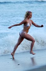 JORGIE PORTER in Bikini on the Beach in Dubai 12/26/2015