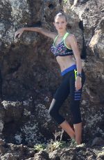 JOSEPHINE SKRIVER on the Set of a Photoshoot at a Beach in St. Barths 12/09/2015
