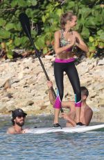 JOSEPHINE SKRIVER on the Set of a Photoshoot at a Beach in St. Barths 12/09/2015