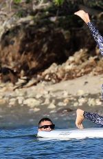 JOSEPHINE SKRIVER on the Set of a Photoshoot at a Beach in St. Barths 12/09/2015