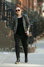 JULIANNE MOORE Out and About in New York 12/22/2015