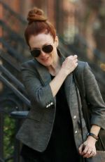 JULIANNE MOORE Out and About in New York 12/22/2015