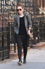 JULIANNE MOORE Out and About in New York 12/22/2015