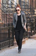 JULIANNE MOORE Out and About in New York 12/22/2015