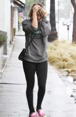KALEY CUOCO in Tights Out and About in Los Angeles 12/22/2015