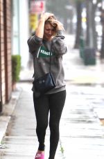 KALEY CUOCO in Tights Out and About in Los Angeles 12/22/2015