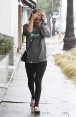 KALEY CUOCO in Tights Out and About in Los Angeles 12/22/2015