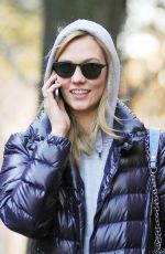 KARLIE KLOSS in Tights Out and About in New York 12/08/2015