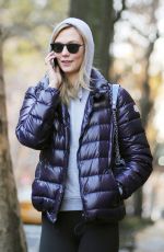 KARLIE KLOSS in Tights Out and About in New York 12/08/2015
