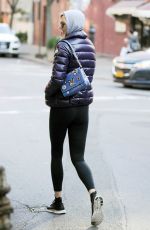 KARLIE KLOSS in Tights Out and About in New York 12/08/2015