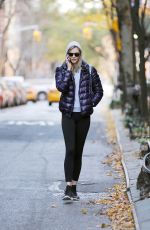 KARLIE KLOSS in Tights Out and About in New York 12/08/2015