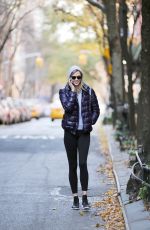 KARLIE KLOSS in Tights Out and About in New York 12/08/2015