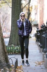 KARLIE KLOSS in Tights Out and About in New York 12/08/2015
