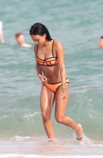 KARREUCHE TRAN in Bikini at a Beach in Miami 12/18/2015