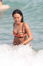 KARREUCHE TRAN in Bikini at a Beach in Miami 12/18/2015