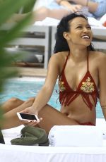 KARREUCHE TRAN in Bikini at Pool at her Hotel in Miami 12/19/2015