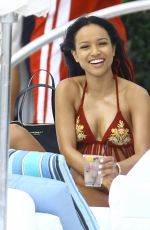 KARREUCHE TRAN in Bikini at Pool at her Hotel in Miami 12/19/2015