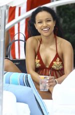 KARREUCHE TRAN in Bikini at Pool at her Hotel in Miami 12/19/2015