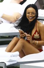 KARREUCHE TRAN in Bikini at Pool at her Hotel in Miami 12/19/2015