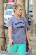 KATE UPTON Walks Her Der Harley Out in Beverly Hills 12/20/2015