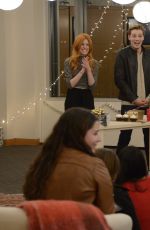 KATHERINE MCNAMARA at Pop-up Santa Surprise to Meet Author Cassandra Clare in New York 12/05/2015