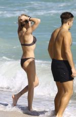 KATIE CASSIDY in Bikini at a Beach in Miami 12/21/2015