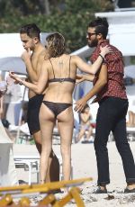 KATIE CASSIDY in Bikini at a Beach in Miami 12/21/2015