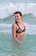 KATIE CASSIDY in Bikini at a Beach in Miami 12/23/2015