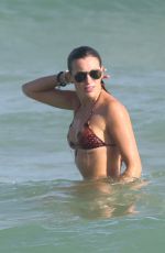 KATIE CASSIDY in Bikini at a Beach in Miami 12/28/2015