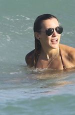 KATIE CASSIDY in Bikini at a Beach in Miami 12/28/2015