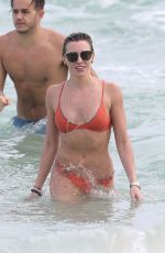 KATIE CASSIDY in Bikini on the Beach in Miami 12/22/2015