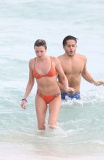 KATIE CASSIDY in Bikini on the Beach in Miami 12/22/2015