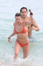 KATIE CASSIDY in Bikini on the Beach in Miami 12/22/2015